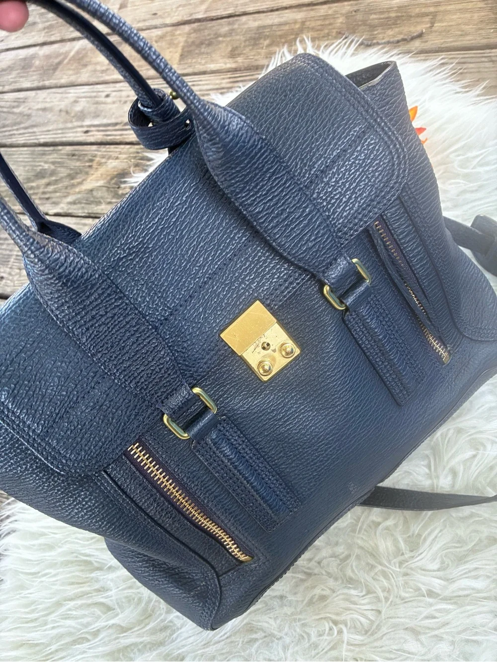 🌺HP🌺3:1 Phillip Lim 💯 authentic Structured Leather Satchel Handbag🌺